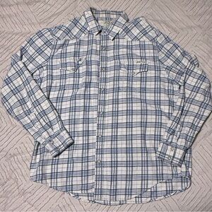 Lucky Brand Sportswear Men's Plaid Cotton Snap Pearl Button-Up Shirt XL